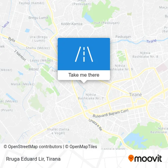 Rruga Eduard Lir map