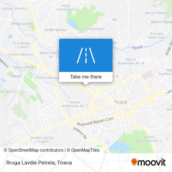Rruga Lavdie Petrela χάρτης
