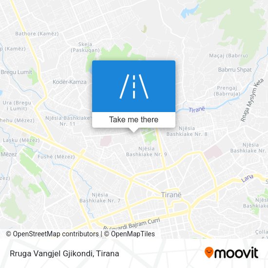 Rruga Vangjel Gjikondi map