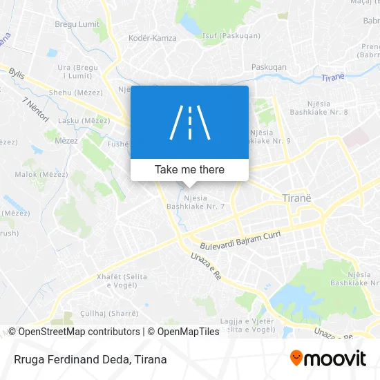 Rruga Ferdinand Deda map