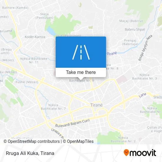 Rruga Ali Kuka map