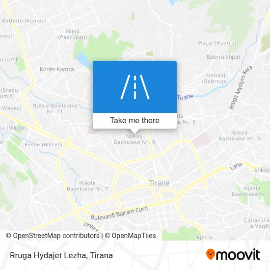 Rruga Hydajet Lezha χάρτης