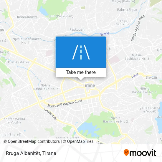 Rruga Albanitët map