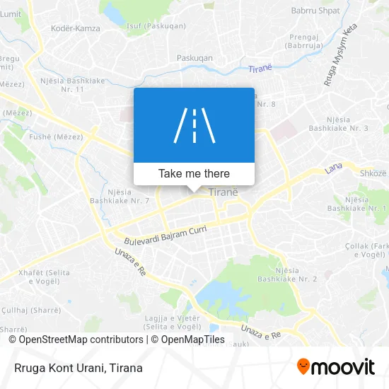 Rruga Kont Urani map