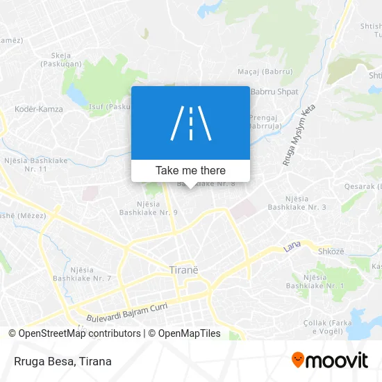 Rruga Besa map