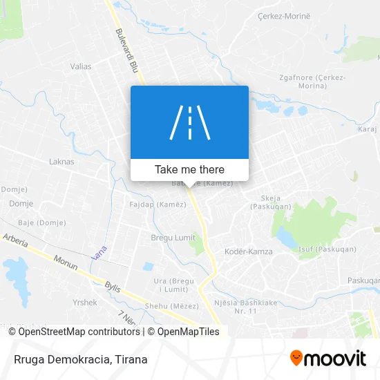 Rruga Demokracia map