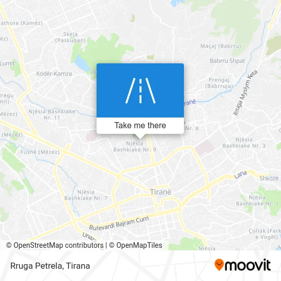 Rruga Petrela map