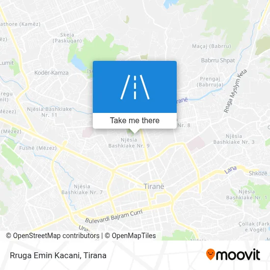 Rruga Emin Kacani map