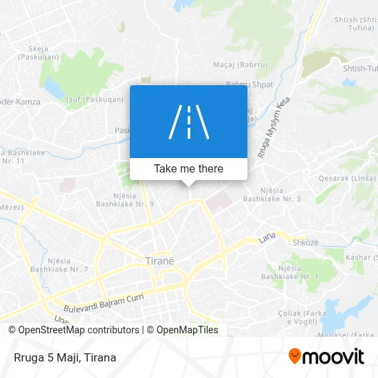 Rruga 5 Maji map