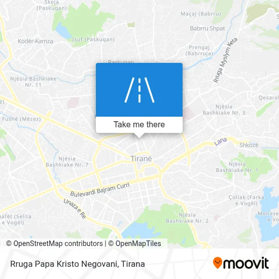 Rruga Papa Kristo Negovani χάρτης