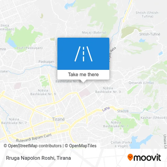 Rruga Napolon Roshi map