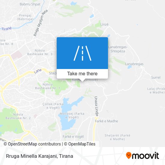 Rruga Minella Karajani map