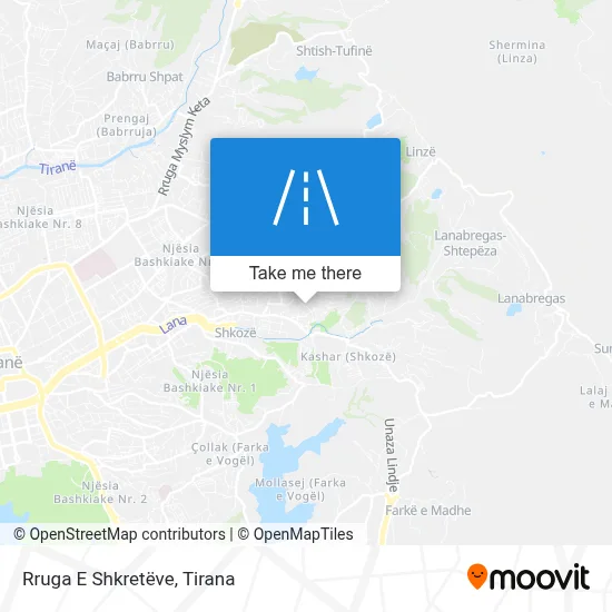 Rruga E Shkretëve χάρτης