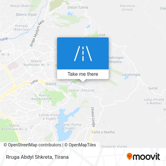 Rruga Abdyl Shkreta χάρτης
