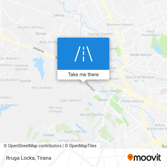 Rruga Locka map