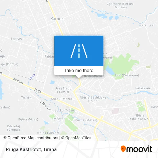 Rruga Kastriotët map
