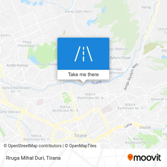 Rruga Mihal Duri map