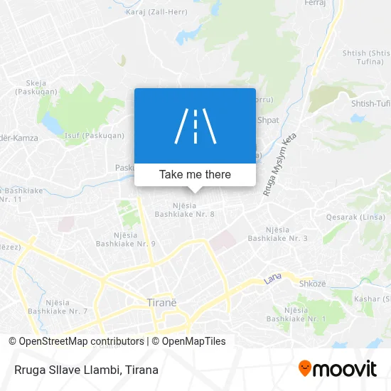 Rruga Sllave Llambi map