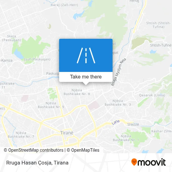 Rruga Hasan Çosja χάρτης