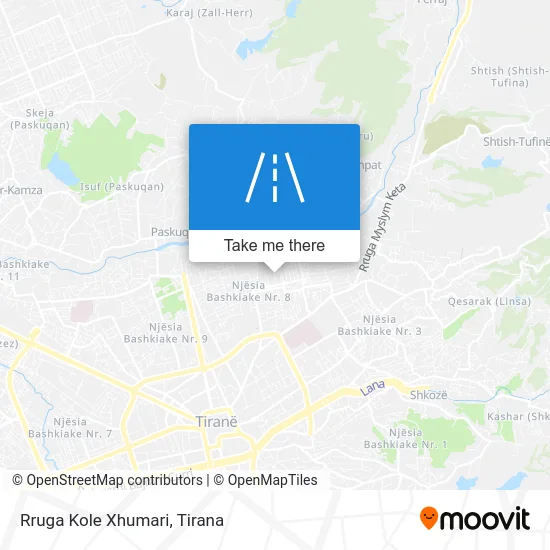 Rruga Kole Xhumari χάρτης