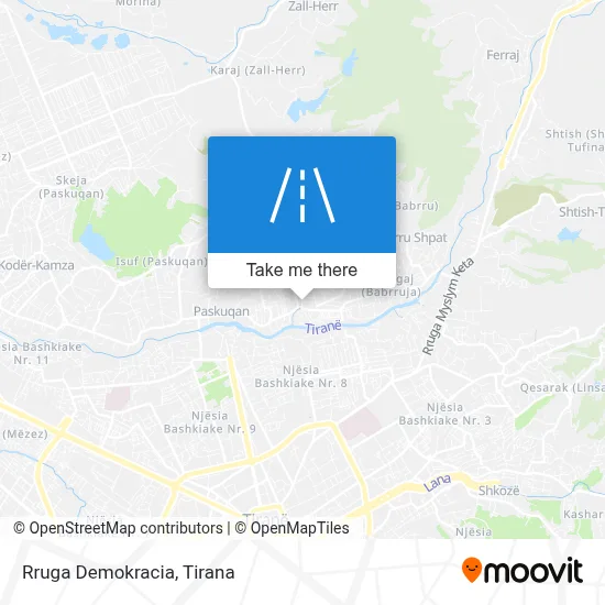 Rruga Demokracia map