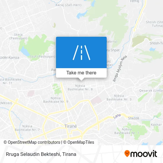 Rruga Selaudin Bekteshi χάρτης