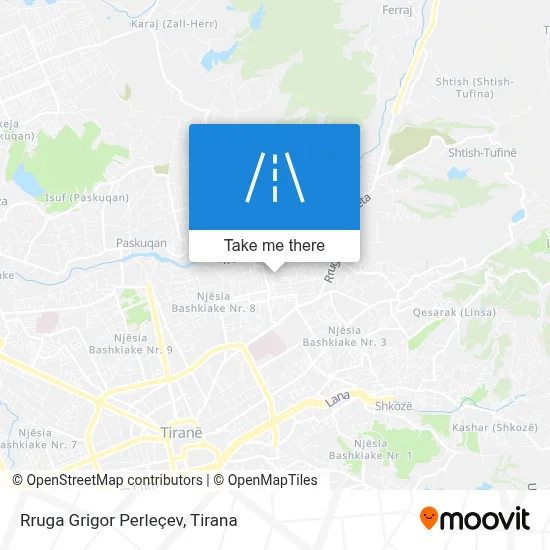 Rruga Grigor Perleçev map