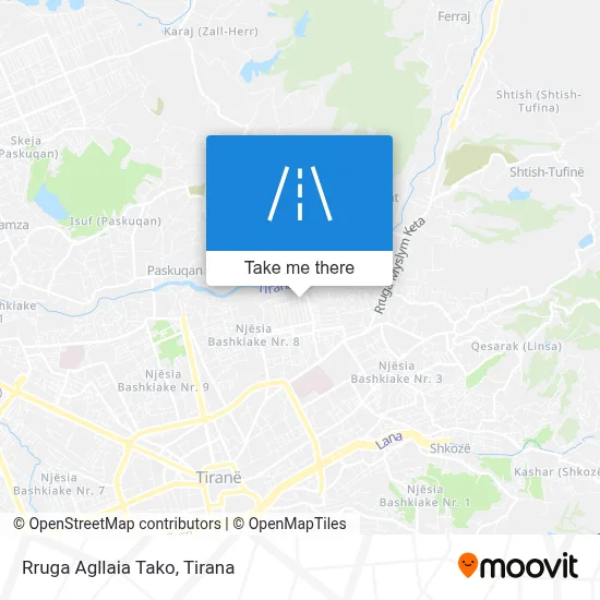 Rruga Agllaia Tako map