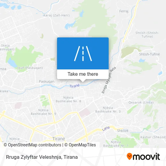 Rruga Zylyftar Veleshnja map