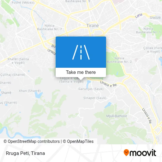 Rruga Peti map