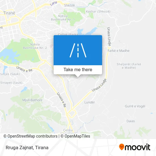 Rruga Zajnat map