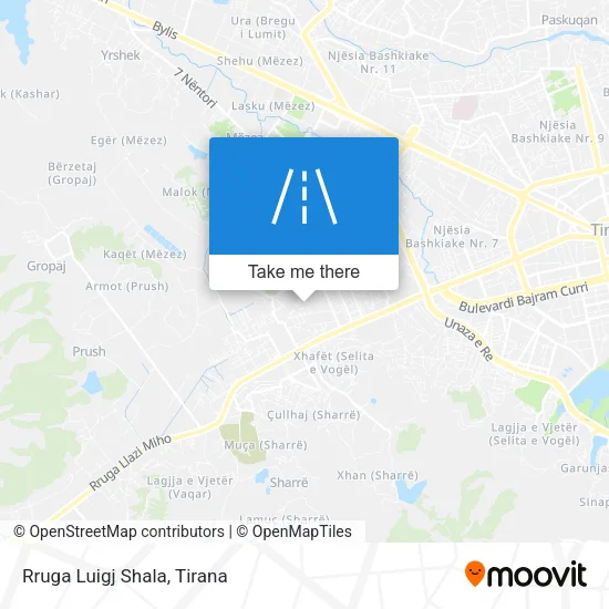 Rruga Luigj Shala χάρτης