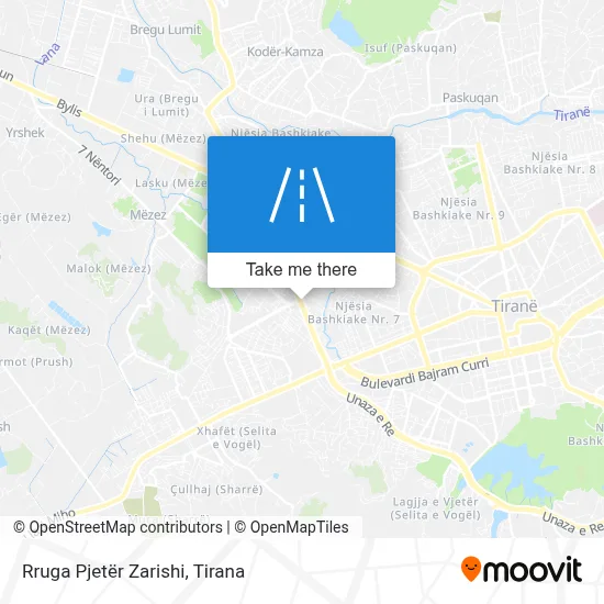 Rruga Pjetër Zarishi χάρτης