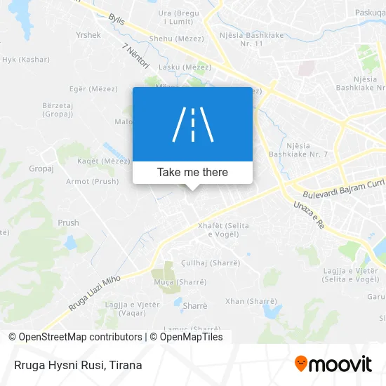 Rruga Hysni Rusi χάρτης