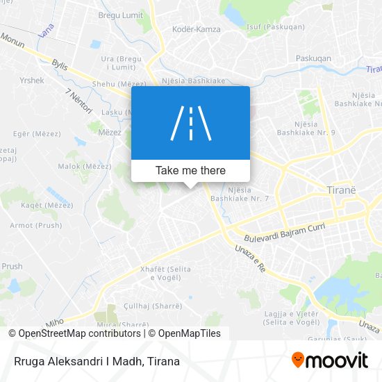 Rruga Aleksandri I Madh map