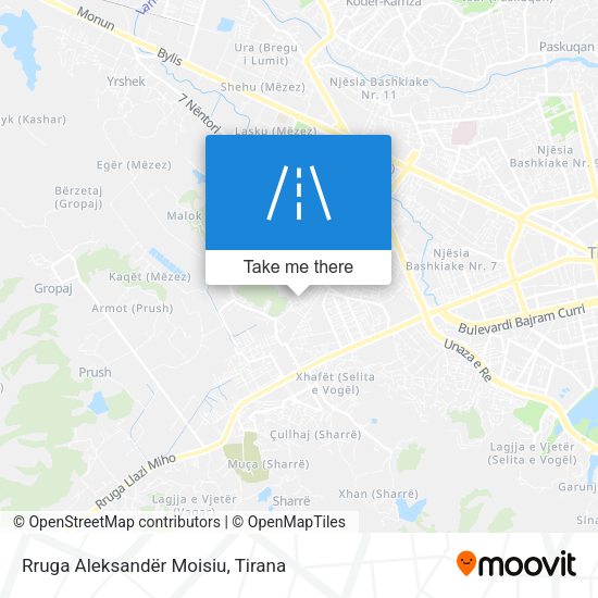 Rruga Aleksandër Moisiu χάρτης