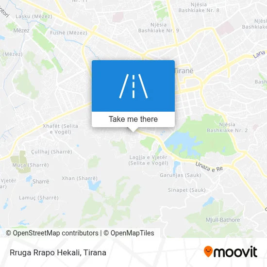 Rruga Rrapo Hekali χάρτης