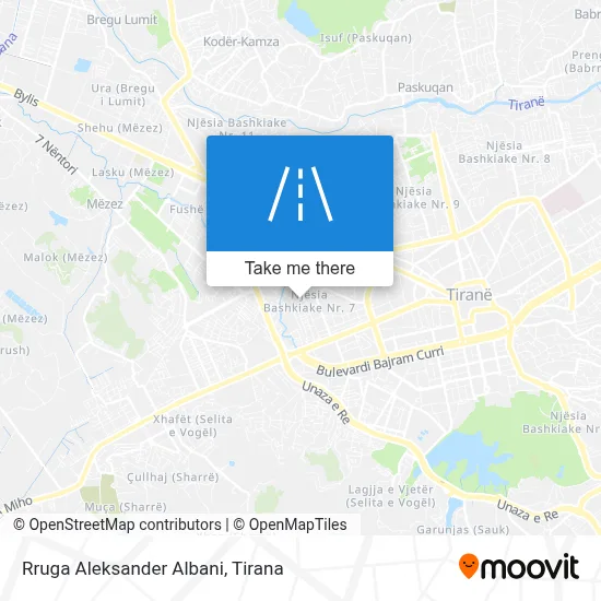 Rruga Aleksander Albani map