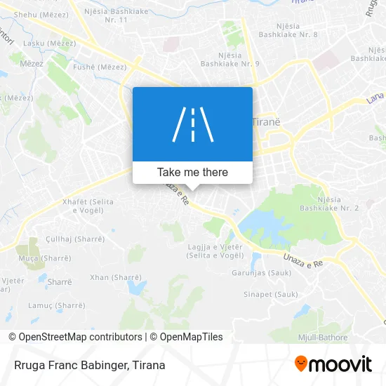 Rruga Franc Babinger map