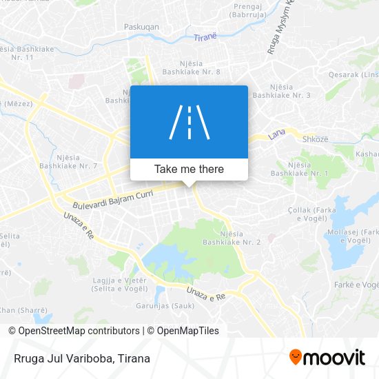 Rruga Jul Variboba χάρτης