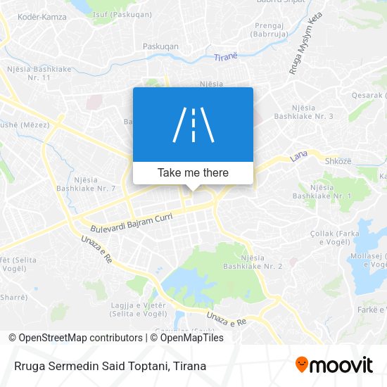 Rruga Sermedin Said Toptani χάρτης