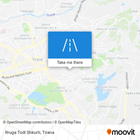 Rruga Todi Shkurti map