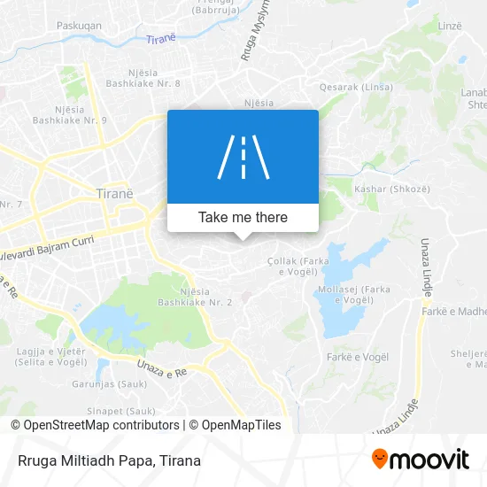 Rruga Miltiadh Papa χάρτης