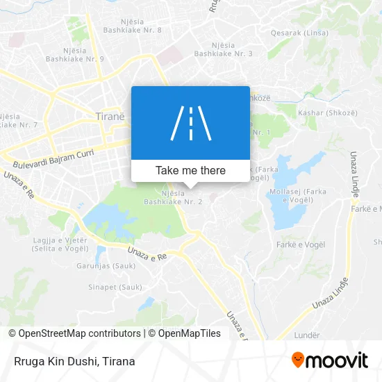 Rruga Kin Dushi map