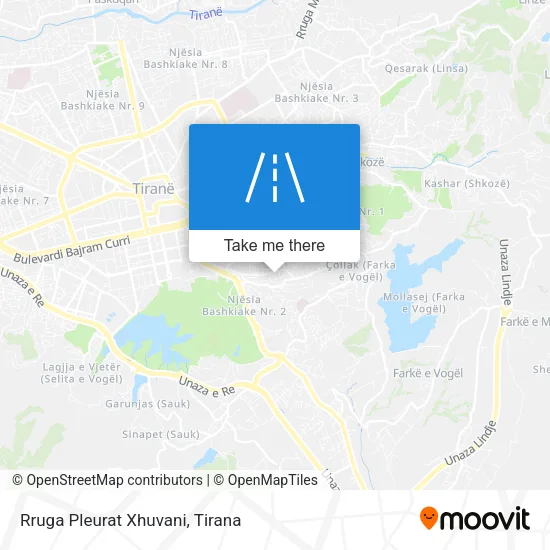 Rruga Pleurat Xhuvani χάρτης