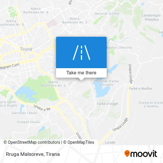 Rruga Malsoreve map