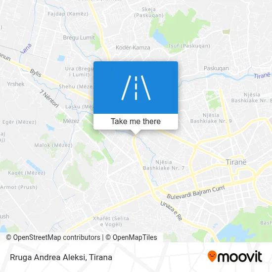 Rruga Andrea Aleksi map