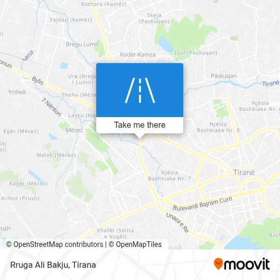 Rruga Ali Bakju χάρτης