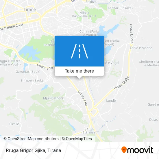 Rruga Grigor Gjika map