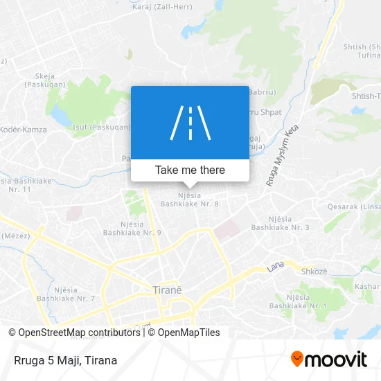 Rruga 5 Maji map